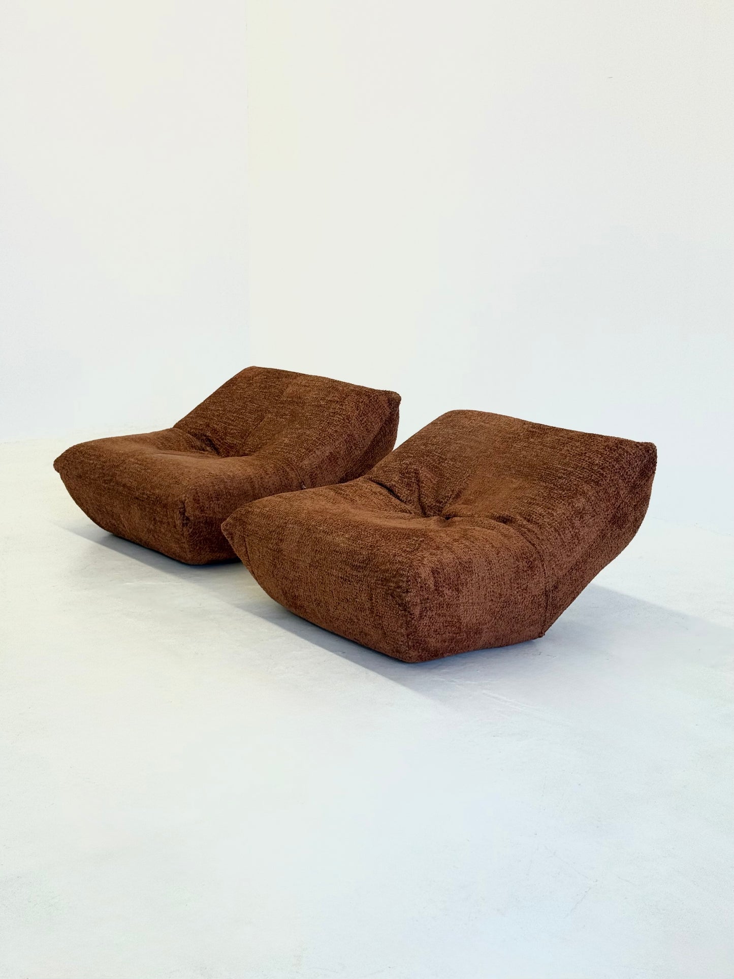 Papillon lounge stoelen door Guido Maria Rosati voor Giovannetti in roestbruin