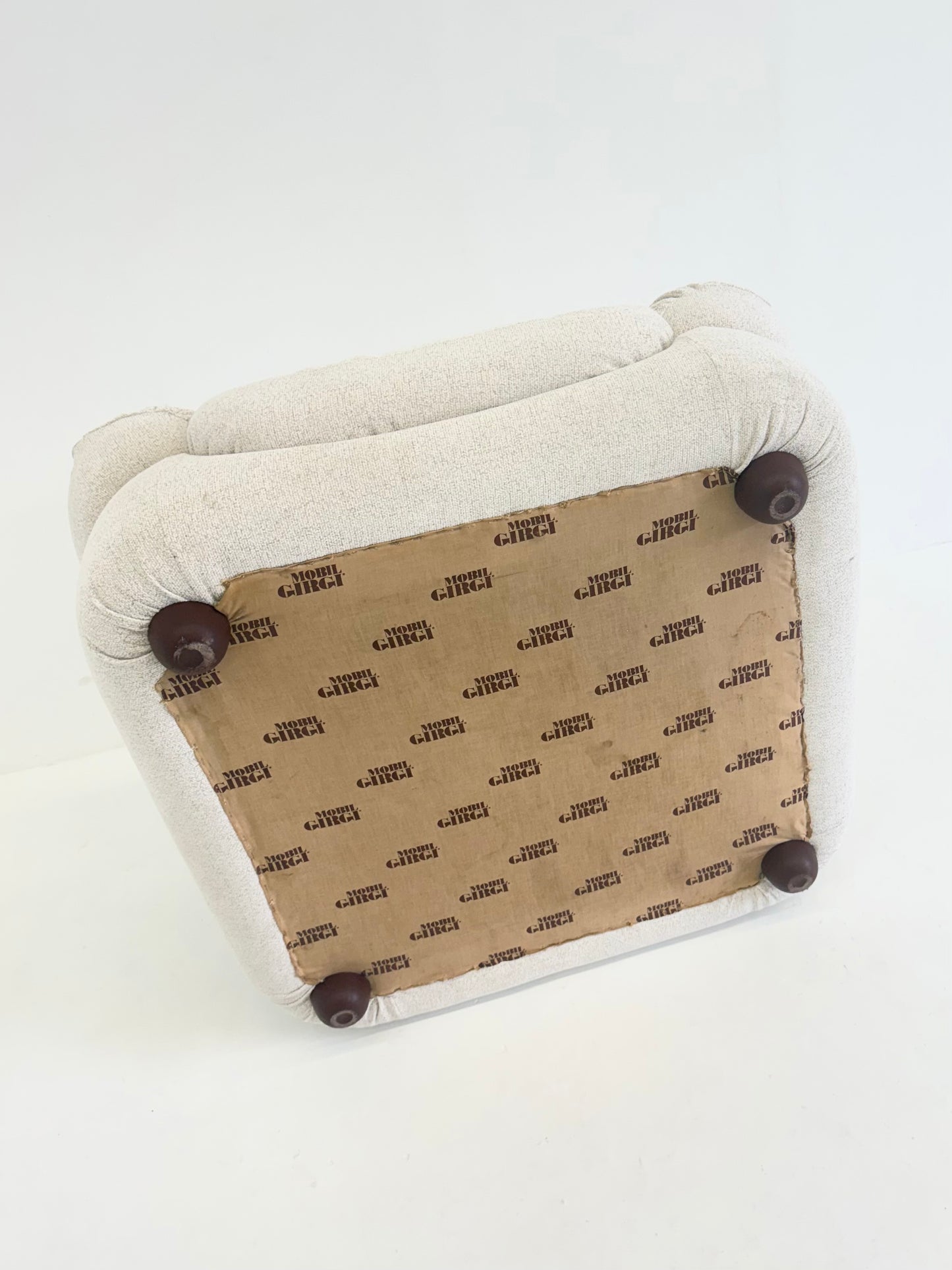 Sapporo Fauteuil van Mario Marenco voor Mobil Girgi in Crème Beige