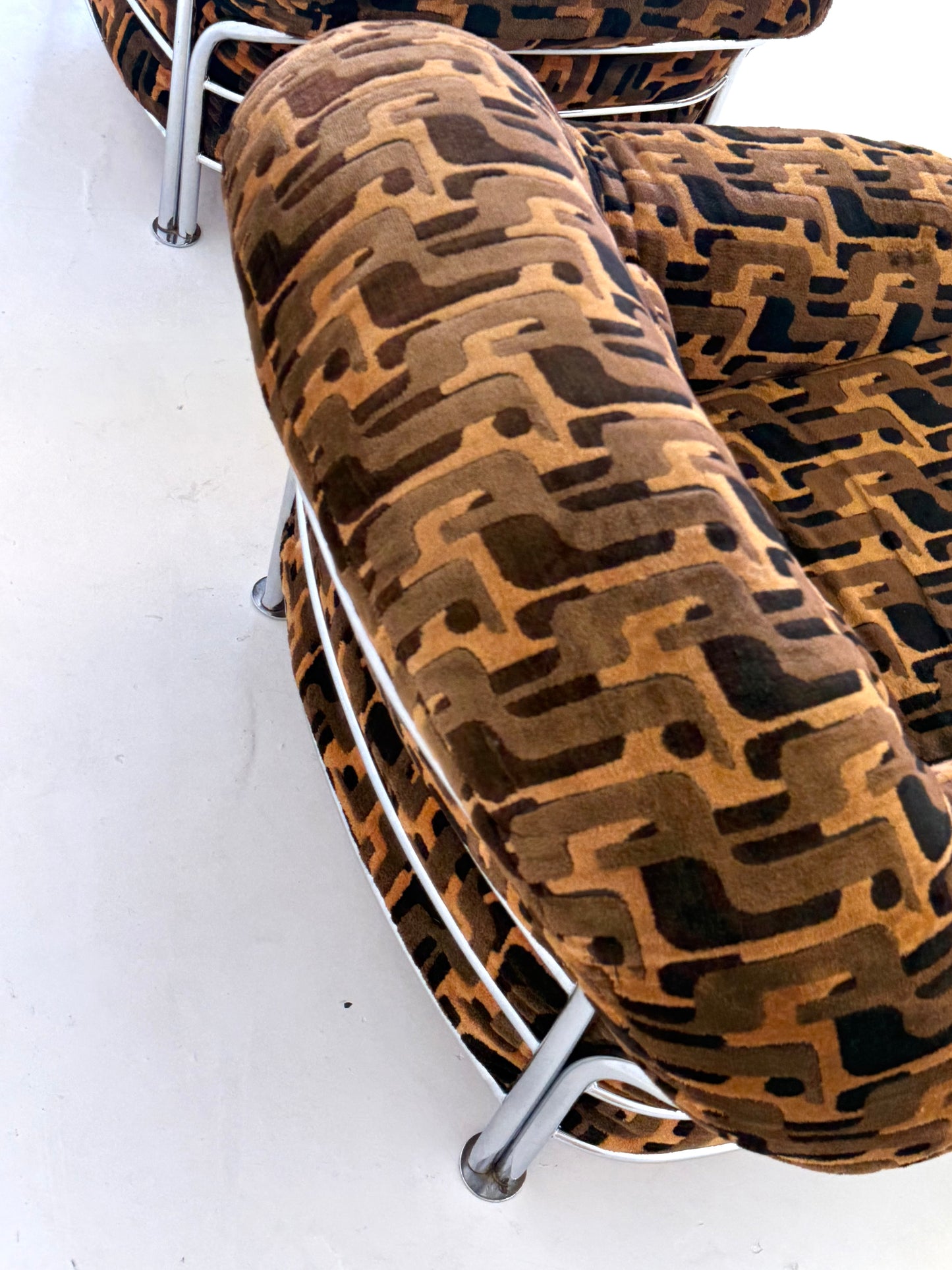 Vintage Italiaanse lounge stoelen met buisframe