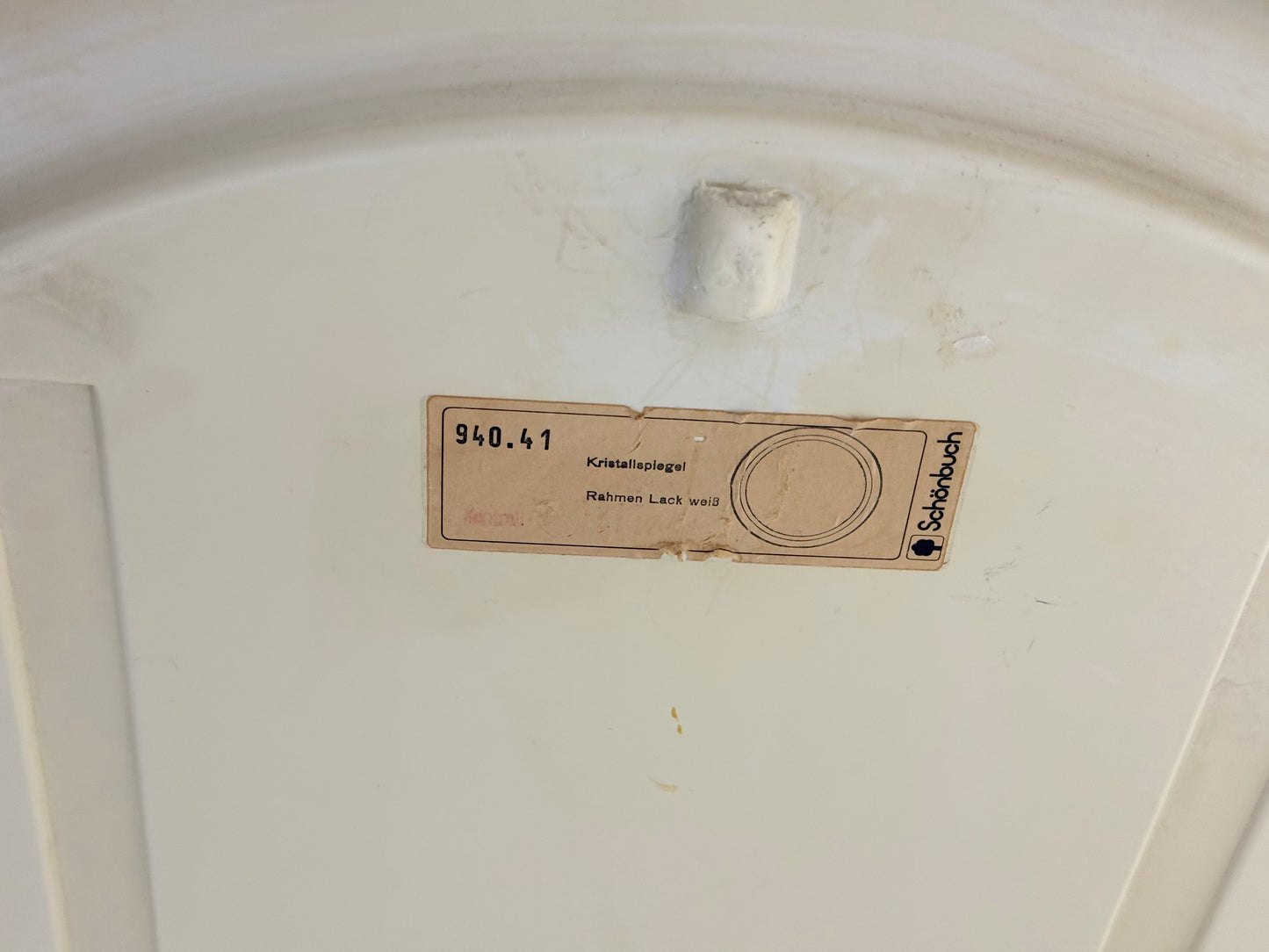 Space Age ronde spiegel in wit van Schönbuch