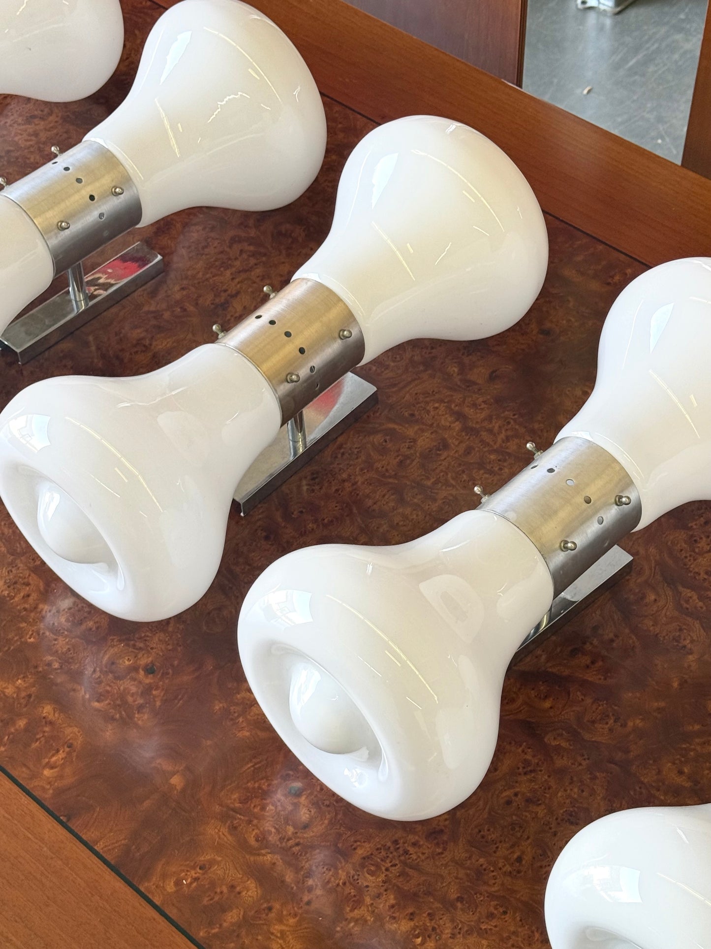 Space Age Birillo wandlampen van Carlo Nason voor Mazzega | 5 beschikbaar