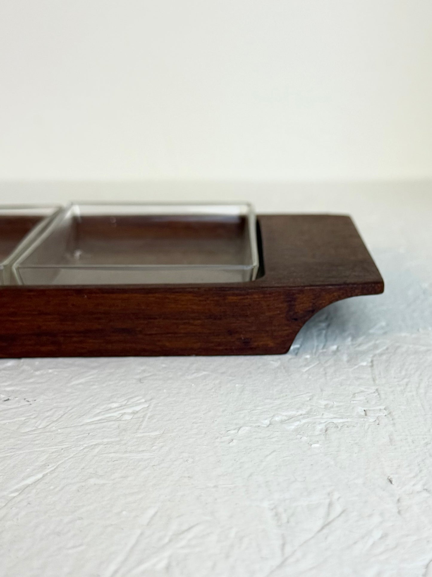 Mid century Deens teak houten serveerschaal