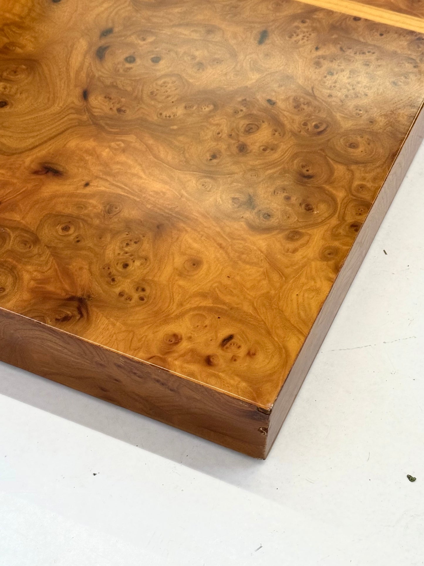 Vintage salontafel van Smania met wortelhout