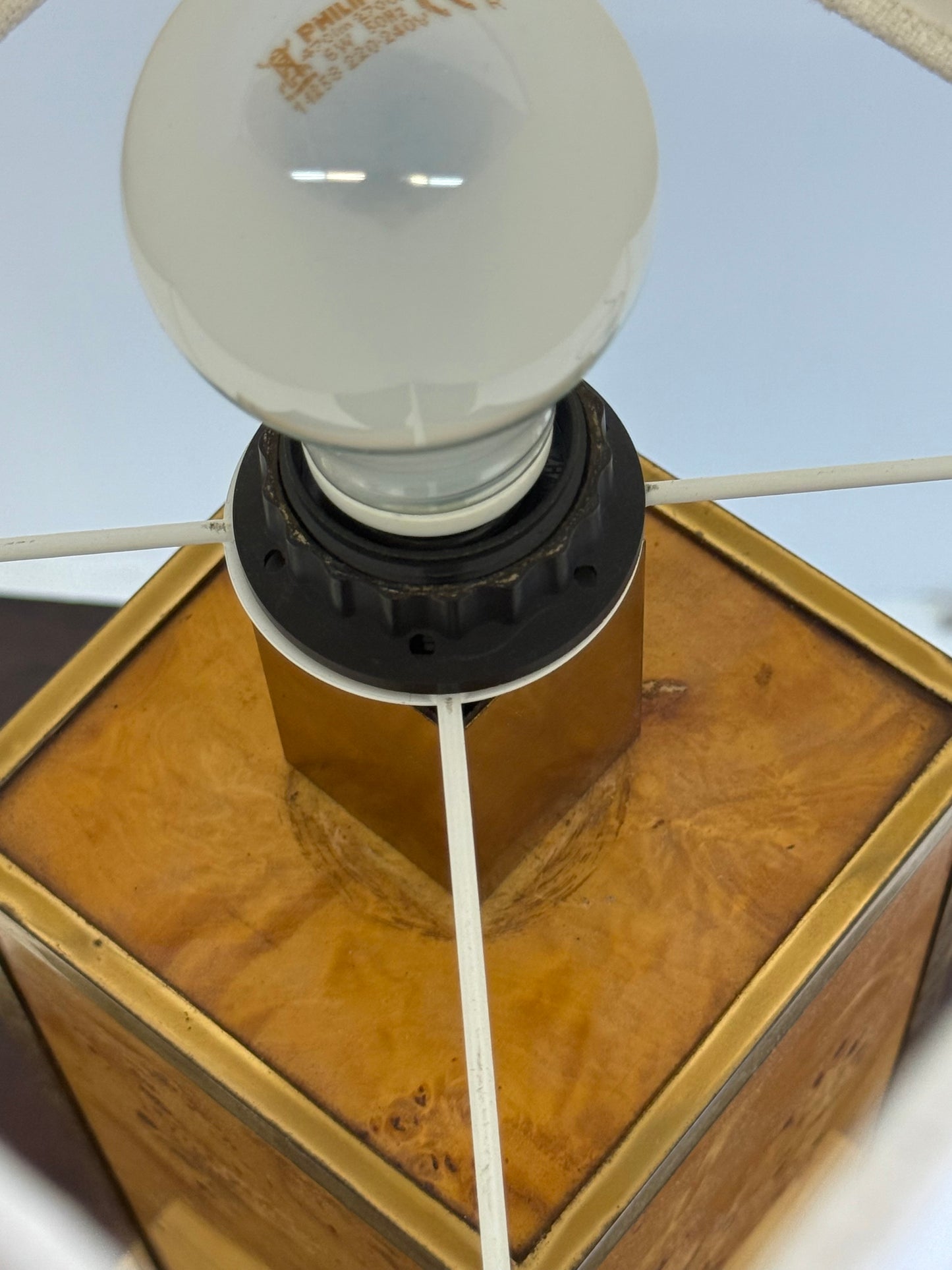 Wortelhouten Italiaanse vintage tafellamp