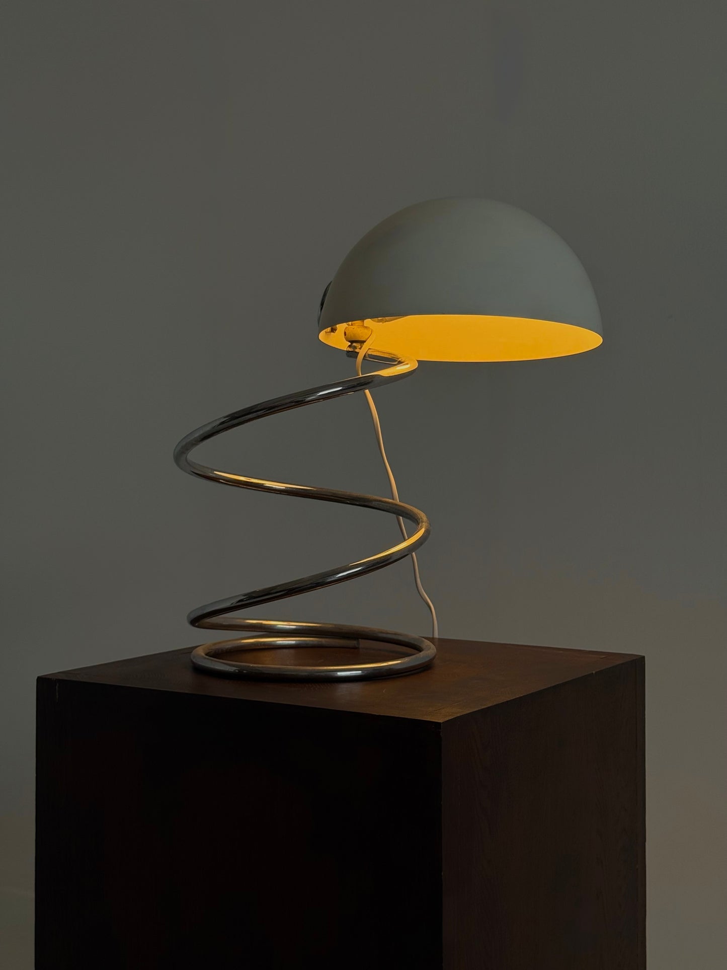 Italiaanse Vintage Space Age Spiraal Tafellamp