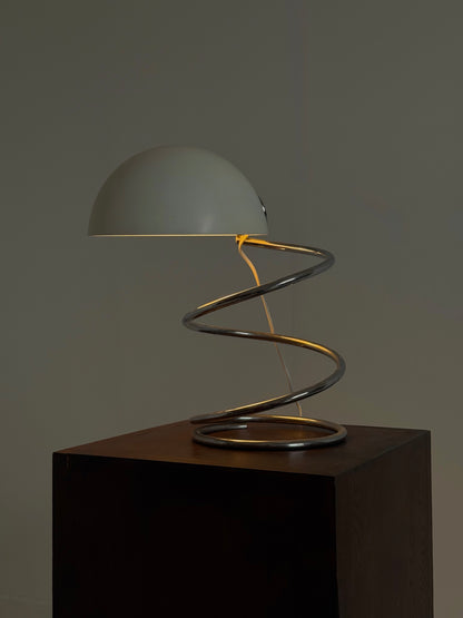 Italiaanse Vintage Space Age Spiraal Tafellamp