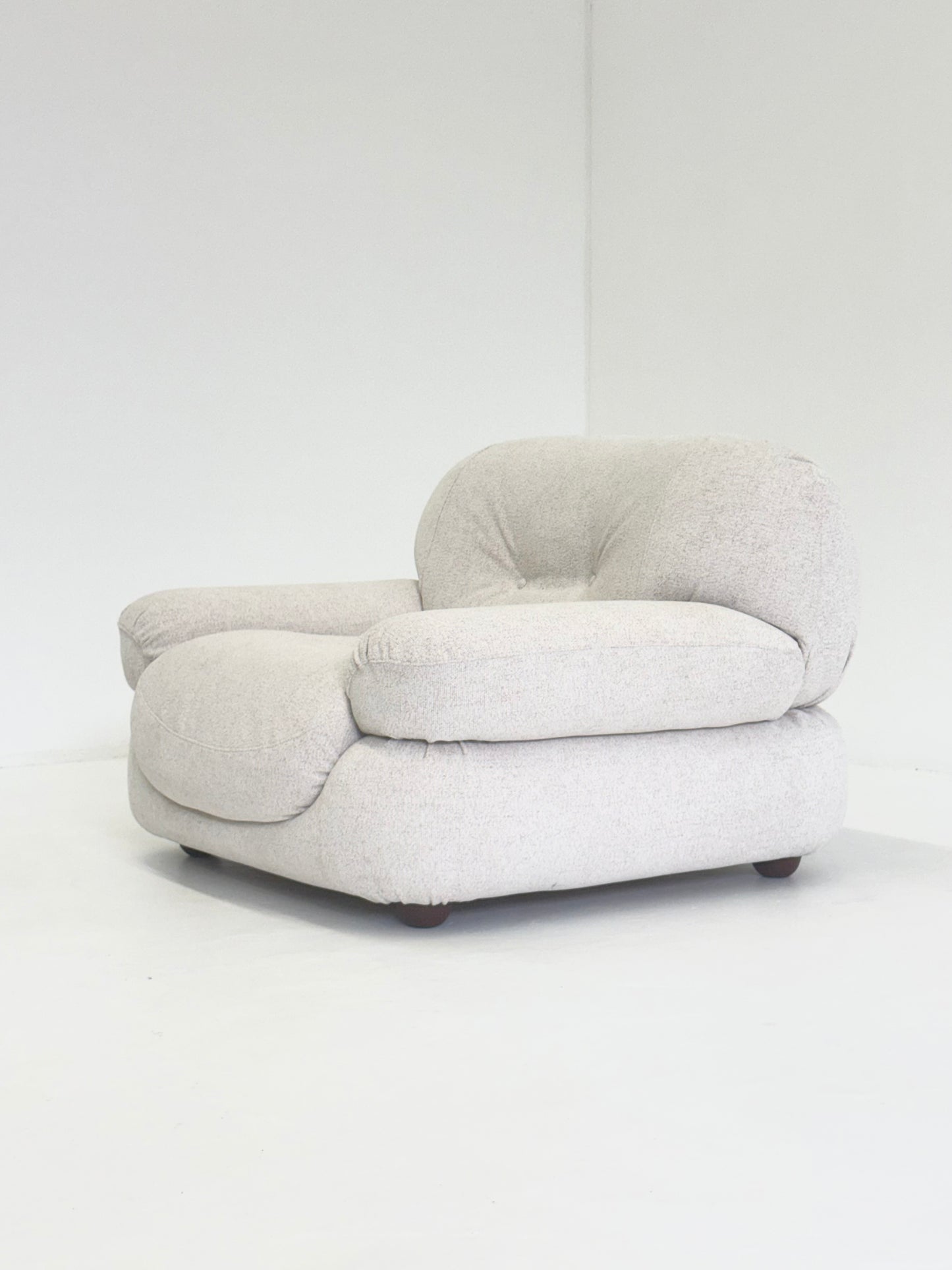 Sapporo Fauteuil van Mario Marenco voor Mobil Girgi in Crème Beige