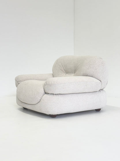 Sapporo Fauteuil van Mario Marenco voor Mobil Girgi in Crème Beige