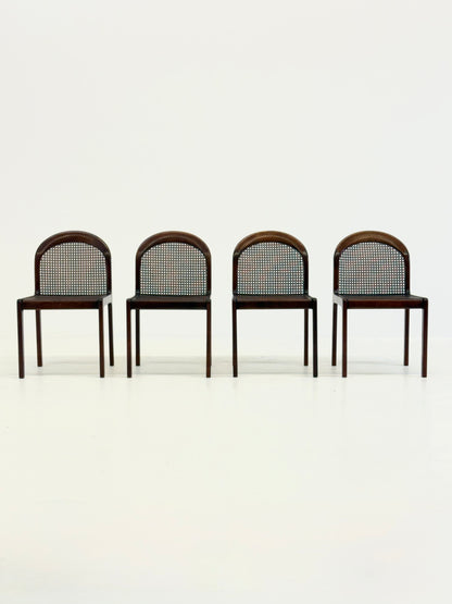 Set van vier Mid-Century eetkamerstoelen van Lübke