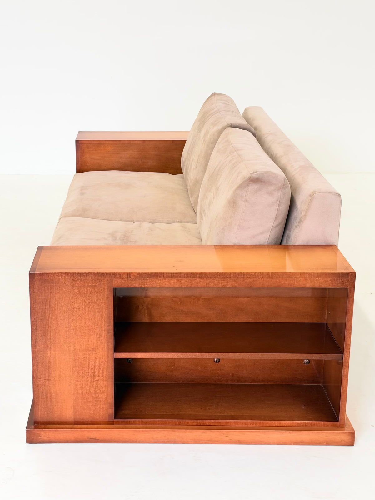 Hugues Chevalier Dominique Sofa in Beige Suède