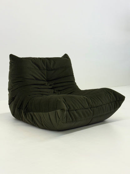 Ligne Roset Togo 1-zits in donkergroen velvet