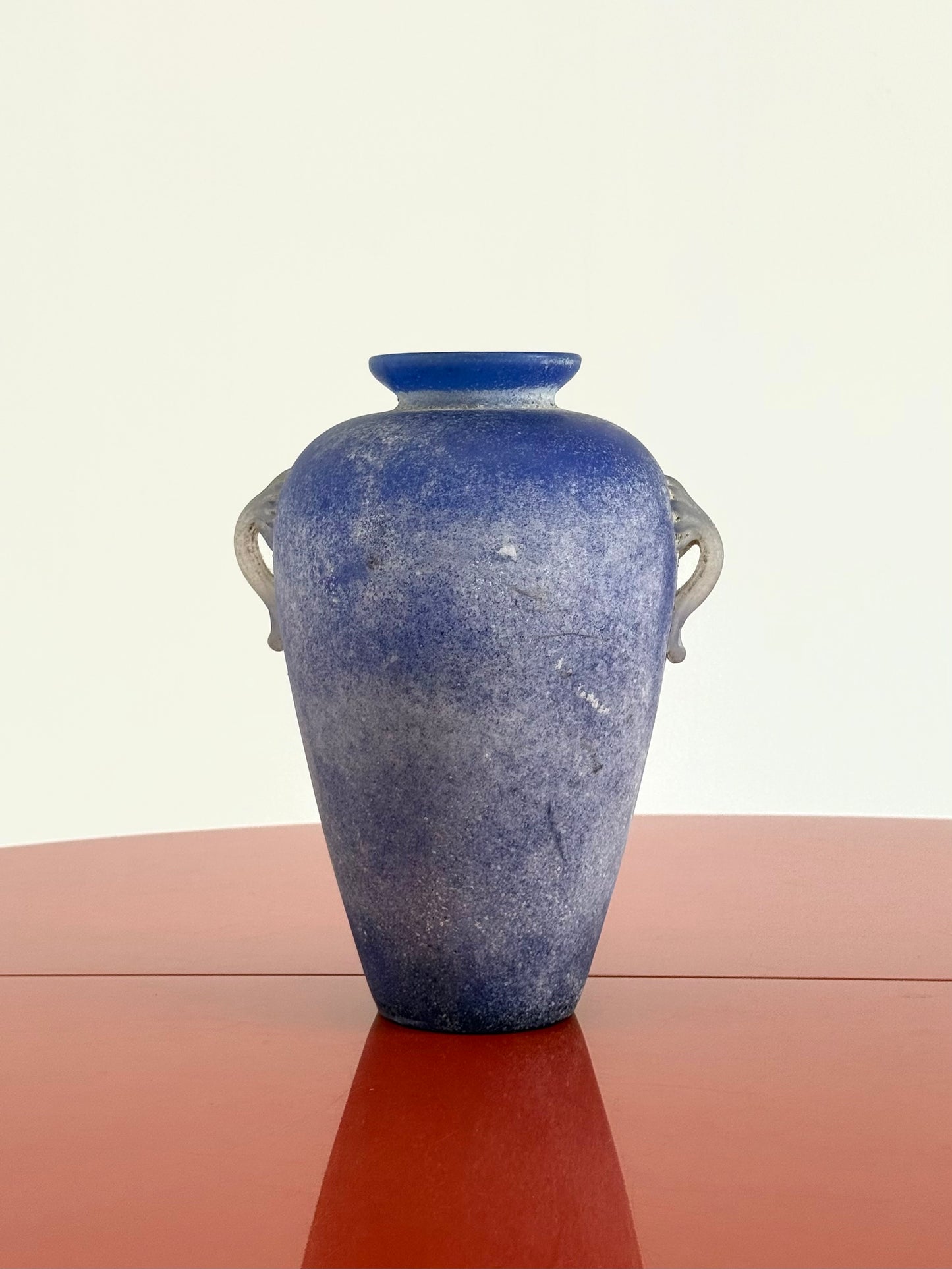 Vintage Murano amfoor vaas kobaltblauw
