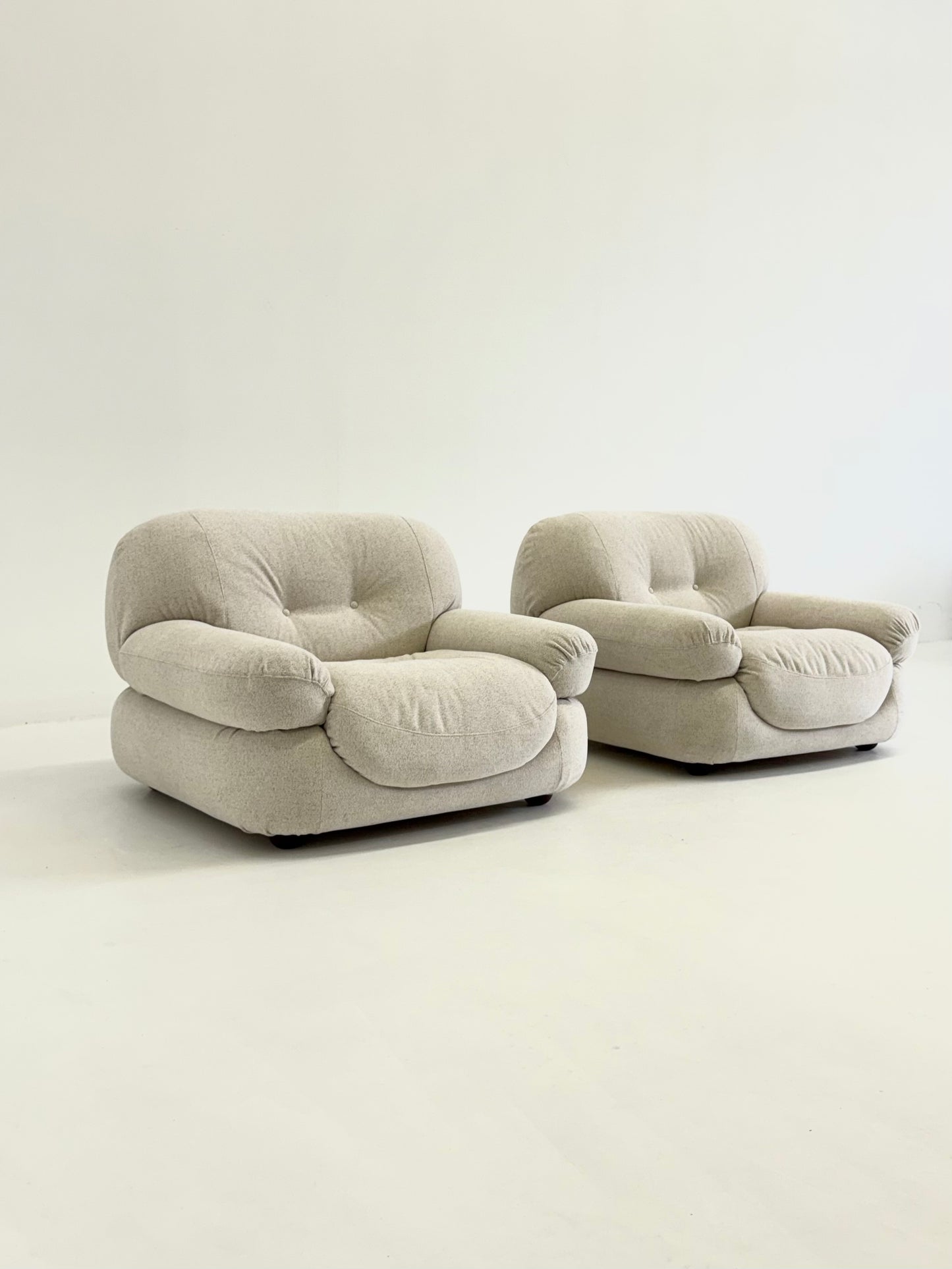 Sapporo Fauteuil van Mario Marenco voor Mobil Girgi in Crème Beige