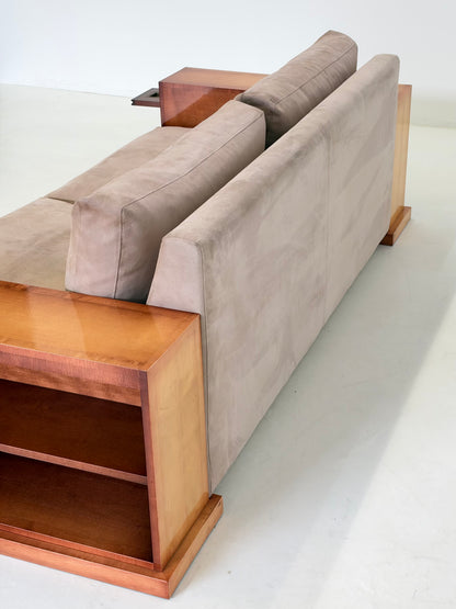 Hugues Chevalier Dominique Sofa in Beige Suède