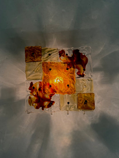 Patchwork wandlampen door Toni Zuccheri voor Venini