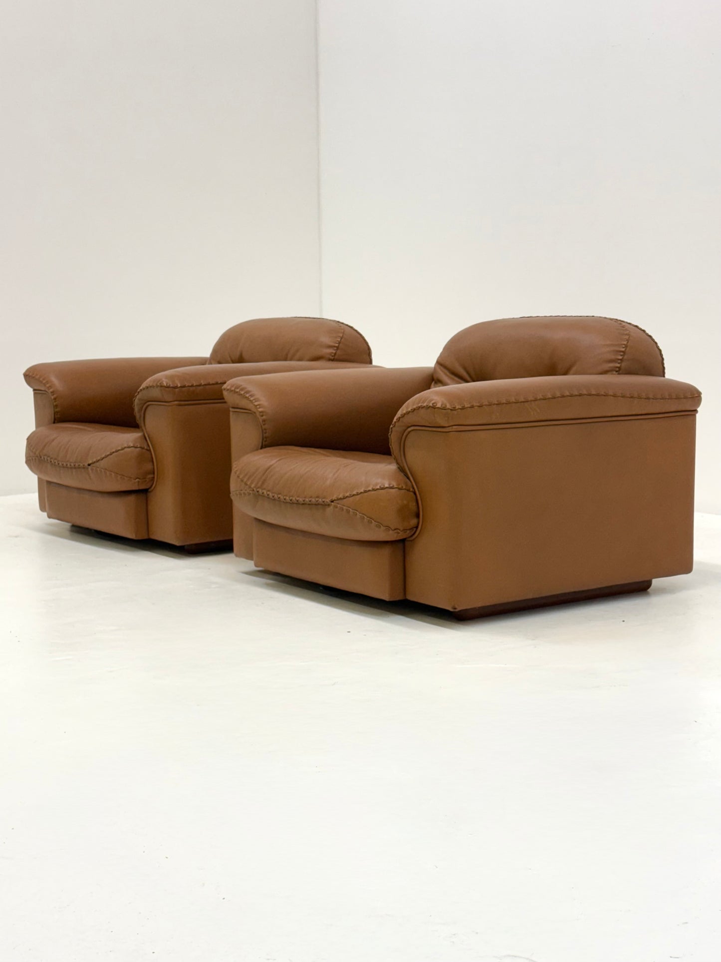 De Sede DS-101 camel bruin vintage fauteuils