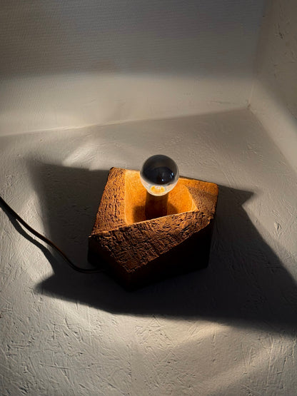 Brutalist vintage keramiek wandlamp