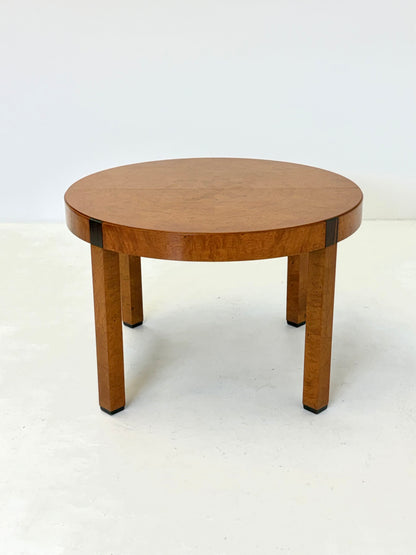 Vintage wortelhouten ronde eettafel van Grange