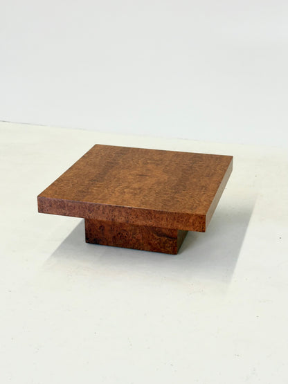 Vierkante salontafel van Fratelli Turri met wortelhout