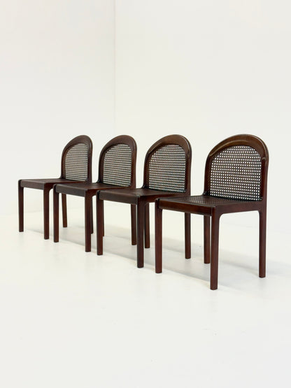Set van vier Mid-Century eetkamerstoelen van Lübke