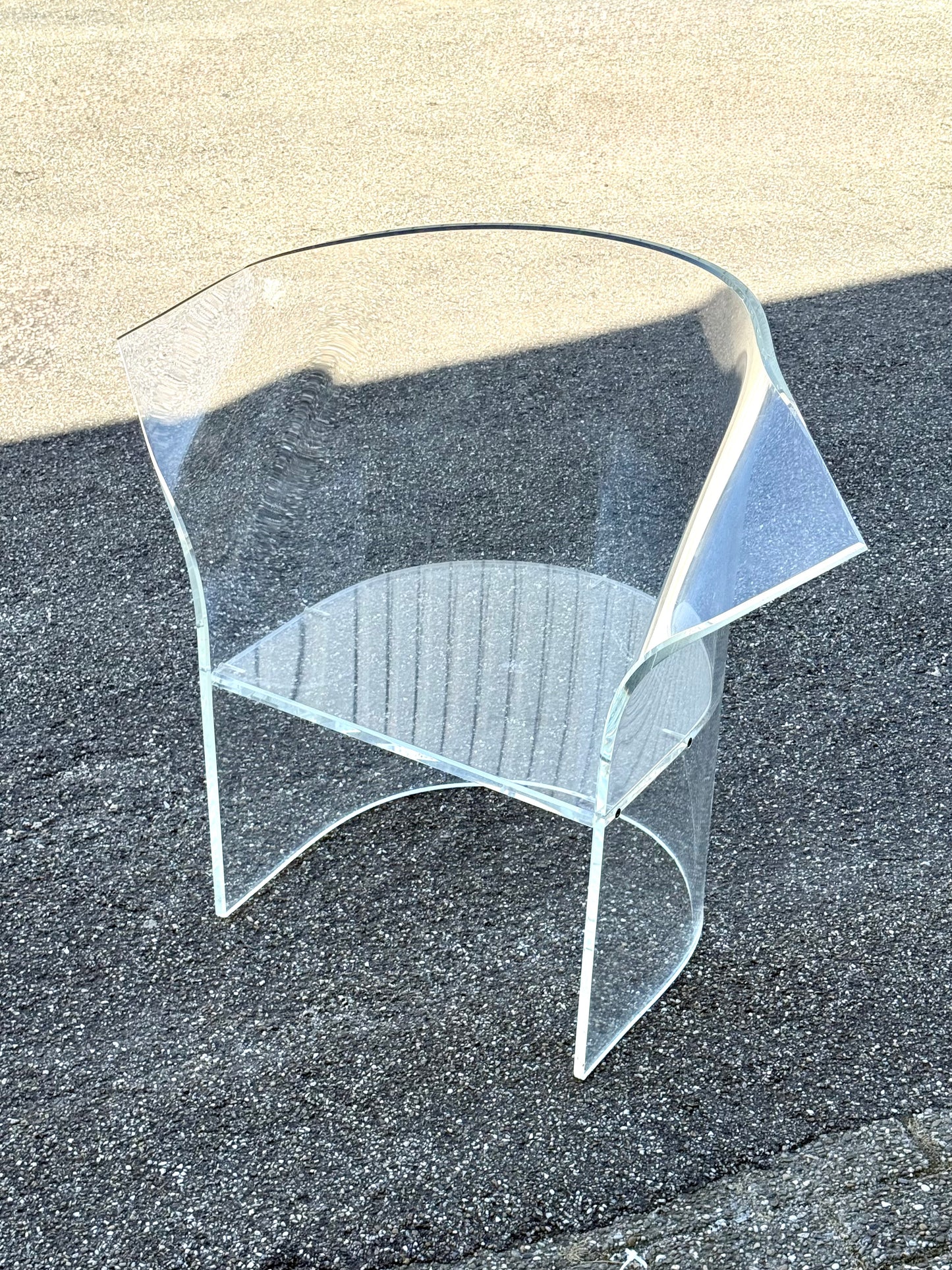 Vintage acrylglas stoel ontworpen door Vladimir Kagan