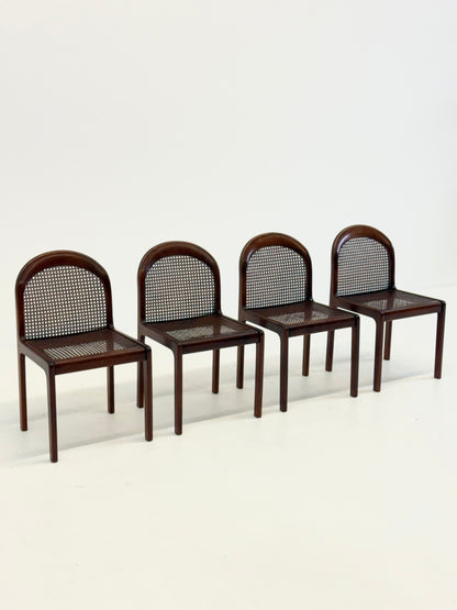 Set van vier Mid-Century eetkamerstoelen van Lübke