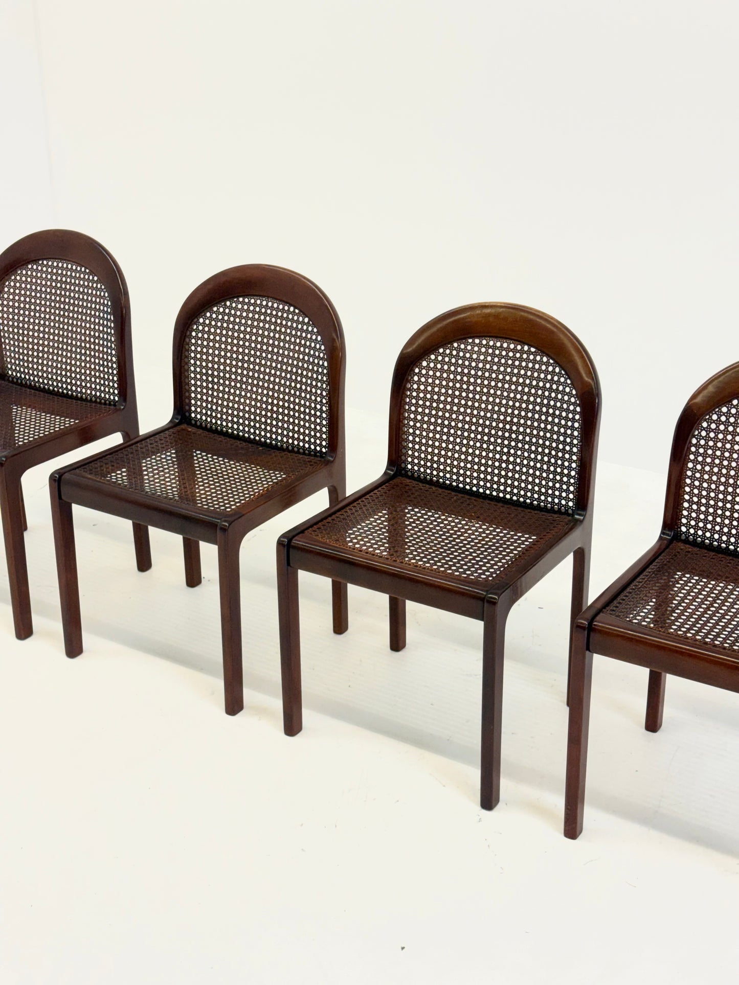 Set van vier Mid-Century eetkamerstoelen van Lübke