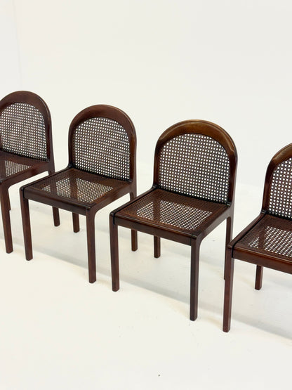 Set van vier Mid-Century eetkamerstoelen van Lübke