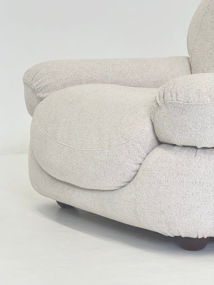 Sapporo Fauteuil van Mario Marenco voor Mobil Girgi in Crème Beige