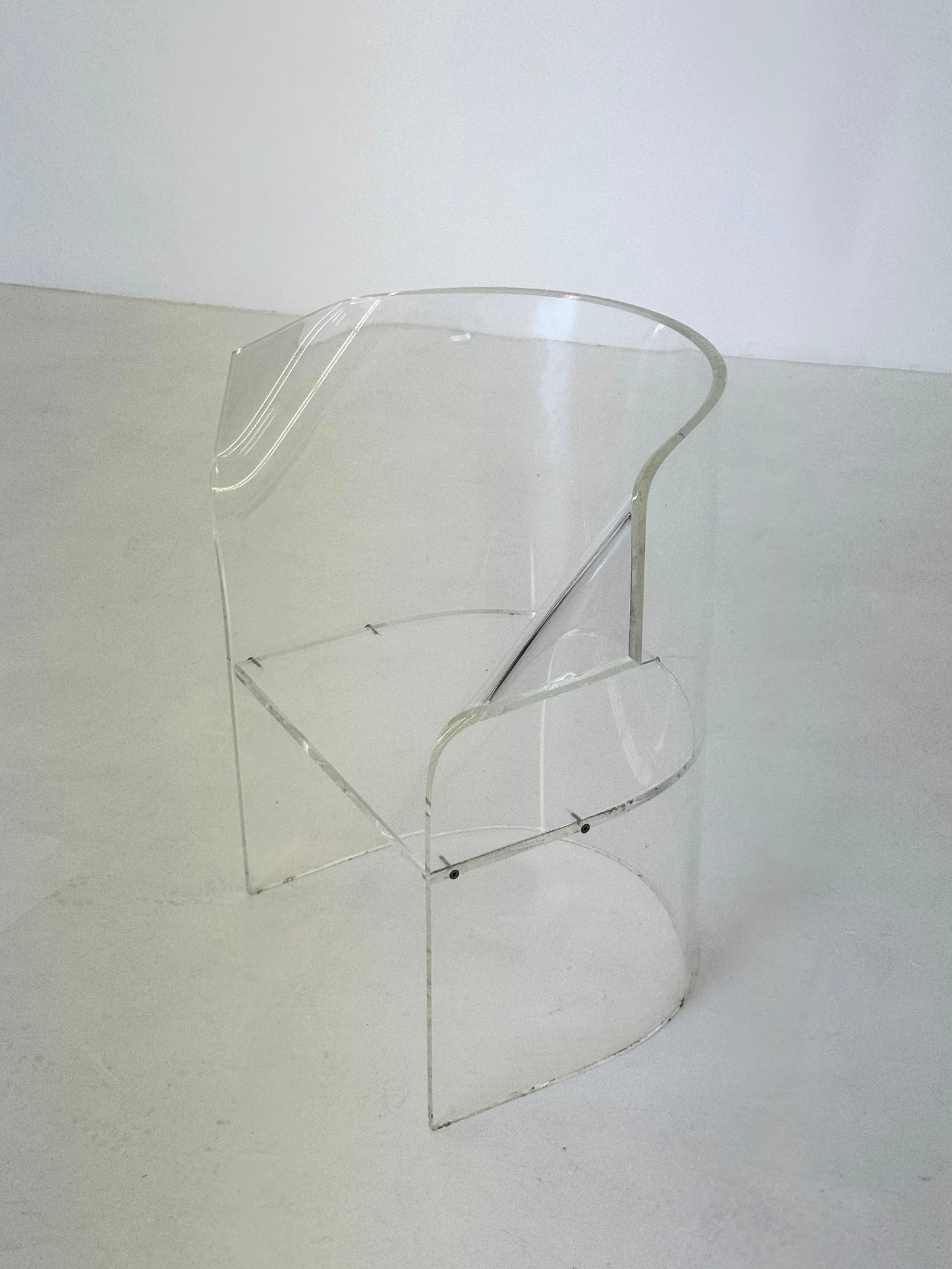 Vintage acrylglas stoel ontworpen door Vladimir Kagan