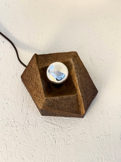 Brutalist vintage keramiek wandlamp