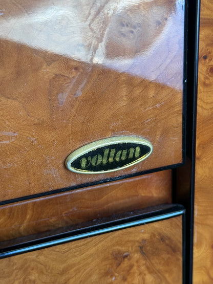 Vintage Ladekast van Voltan van gelakt Wortelhout met bar