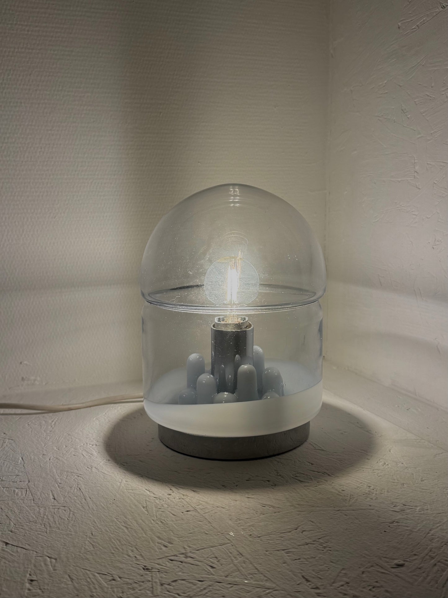 Italiaanse space age Murano glazen tafellamp