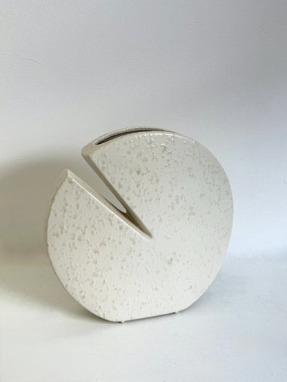 Gebroken Witte keramieke vaas van Nereo Boaretto