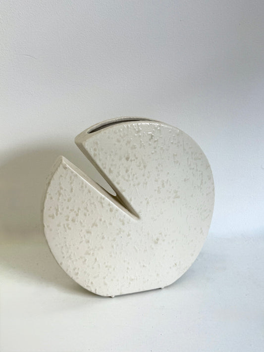 Gebroken Witte keramieke vaas van Nereo Boaretto