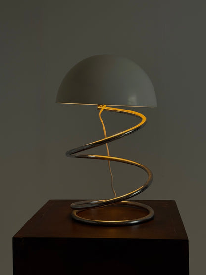 Italiaanse Vintage Space Age Spiraal Tafellamp