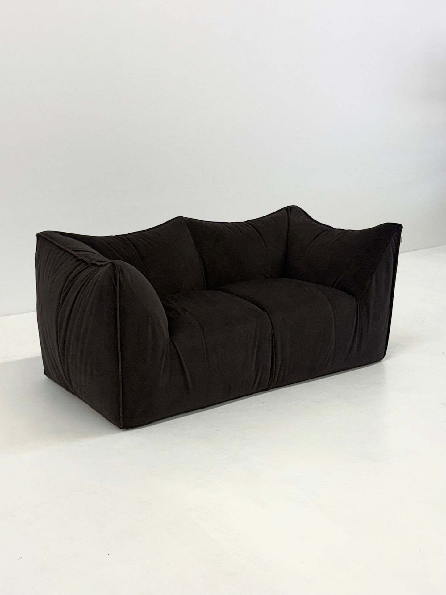 Vintage Bambole bank in donkerbruin van Mario Bellini voor B&B Italia