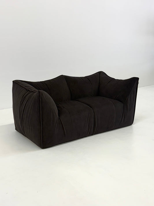 Vintage Bambole bank in donkerbruin van Mario Bellini voor B&B Italia
