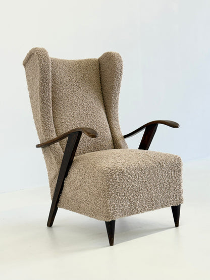 Melchiorre Bega Fauteuil in beige bouclé
