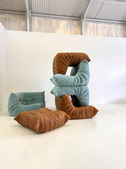 Ligne Roset Togo hoekelement 1-zit in lichtblauw