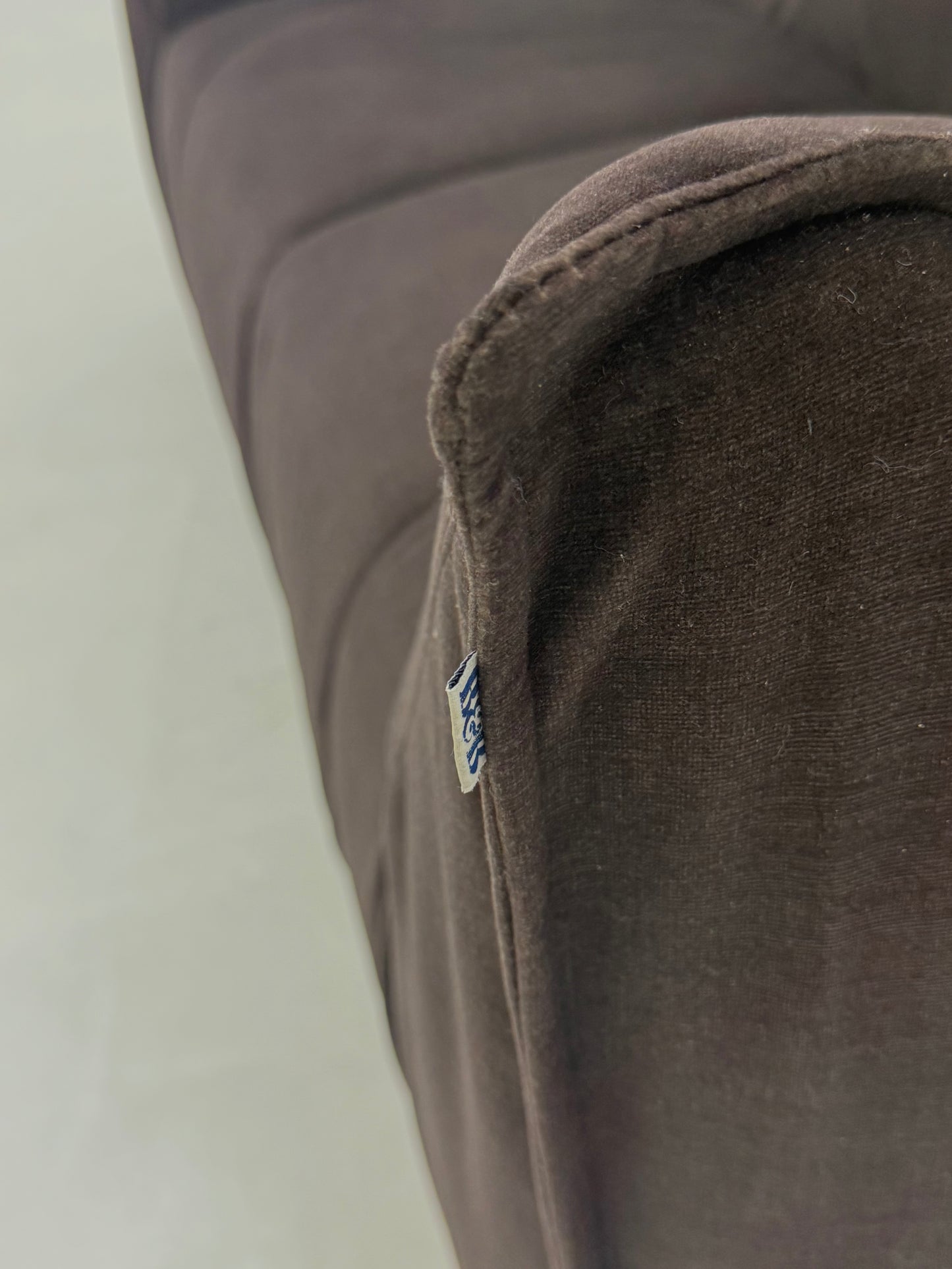 Vintage Bambole bank in donkerbruin van Mario Bellini voor B&B Italia