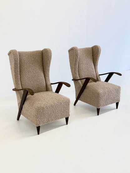 Melchiorre Bega Fauteuil in beige bouclé