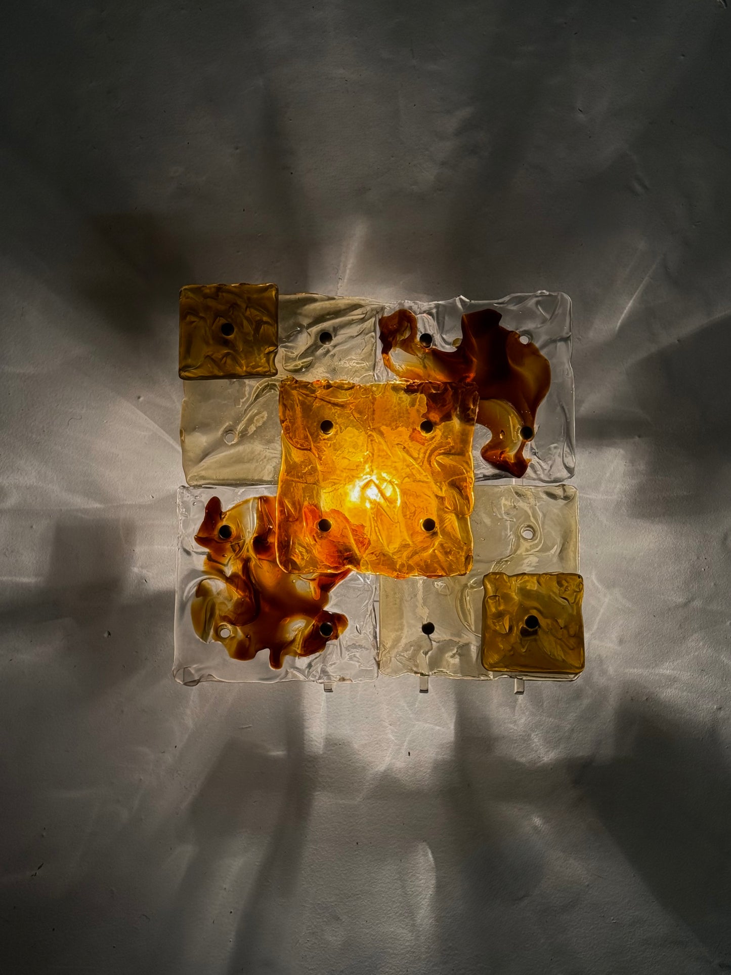 Patchwork wandlampen door Toni Zuccheri voor Venini