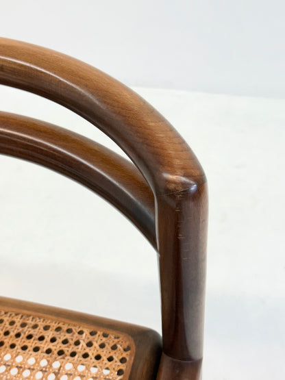 Set van 6 Ibisco Vintage Italiaanse Eetkamerstoelen met rotan