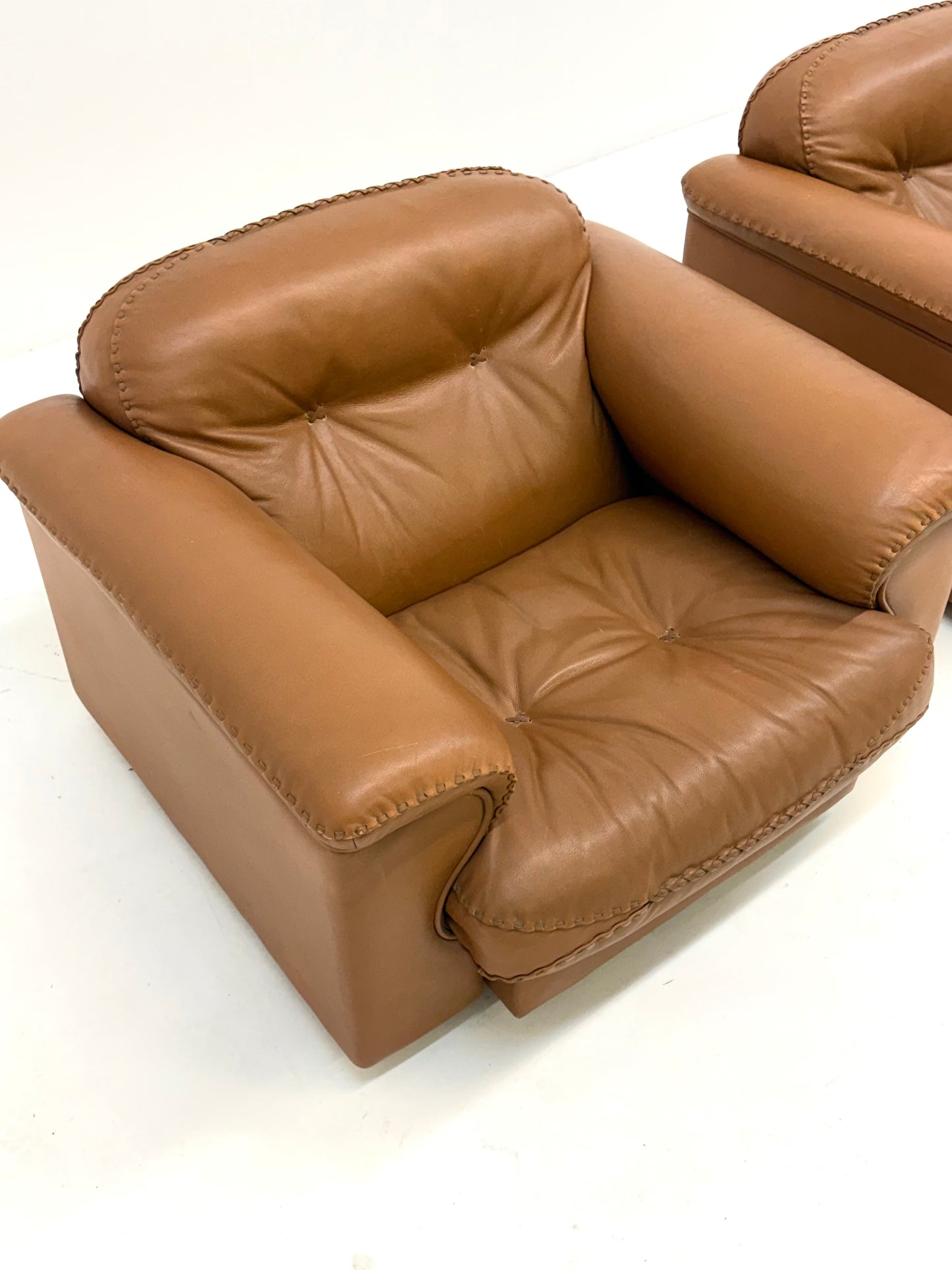 De Sede DS-101 camel bruin vintage fauteuils