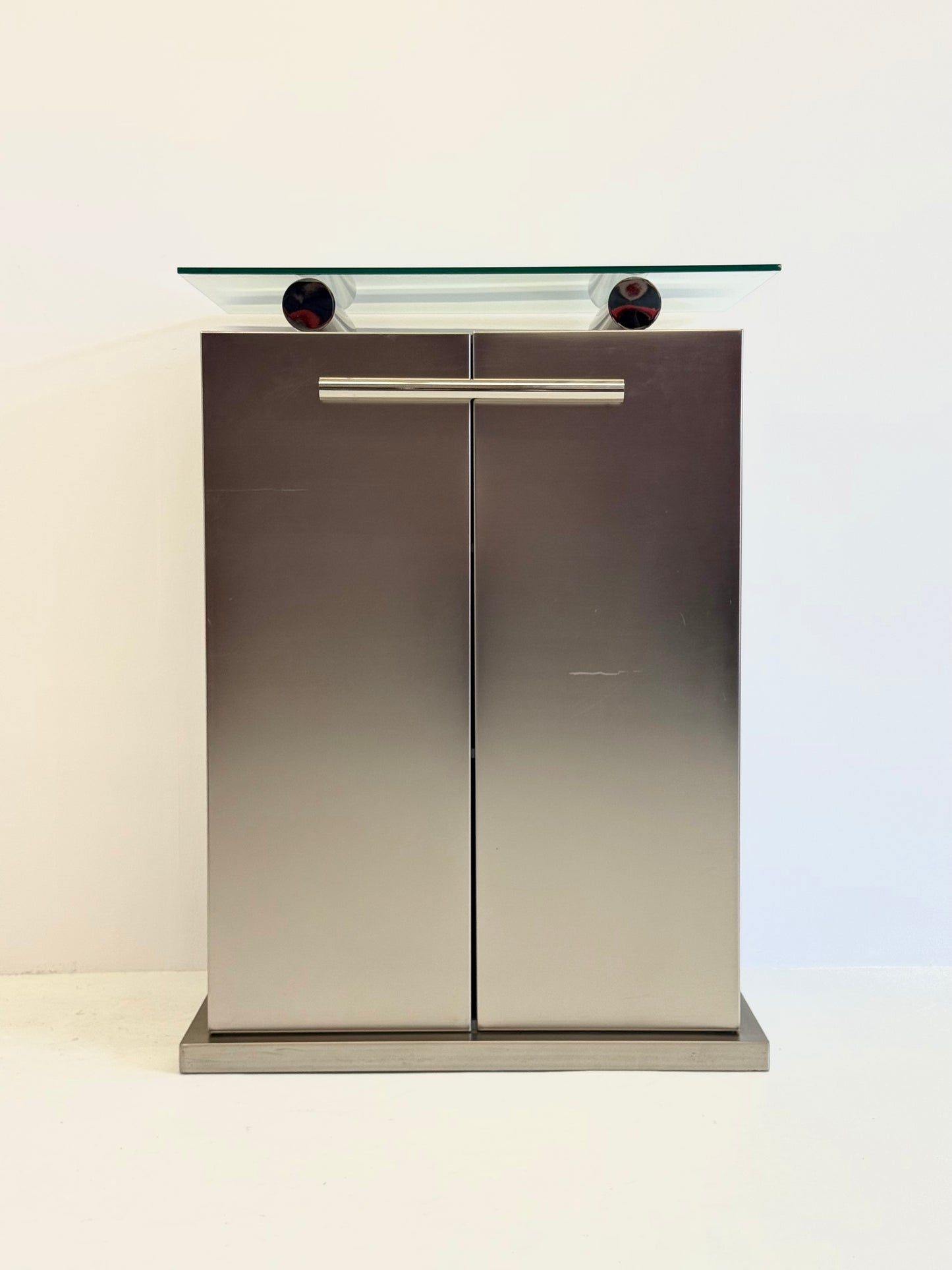 Postmoderne aluminium bar kast van Belgochrom