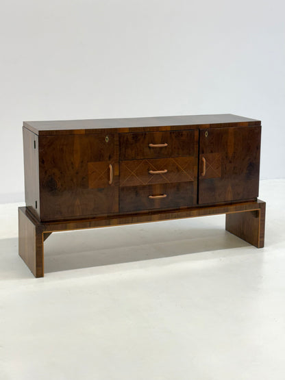 Italiaanse walnoot Art Deco / Art Nouveau dressoir