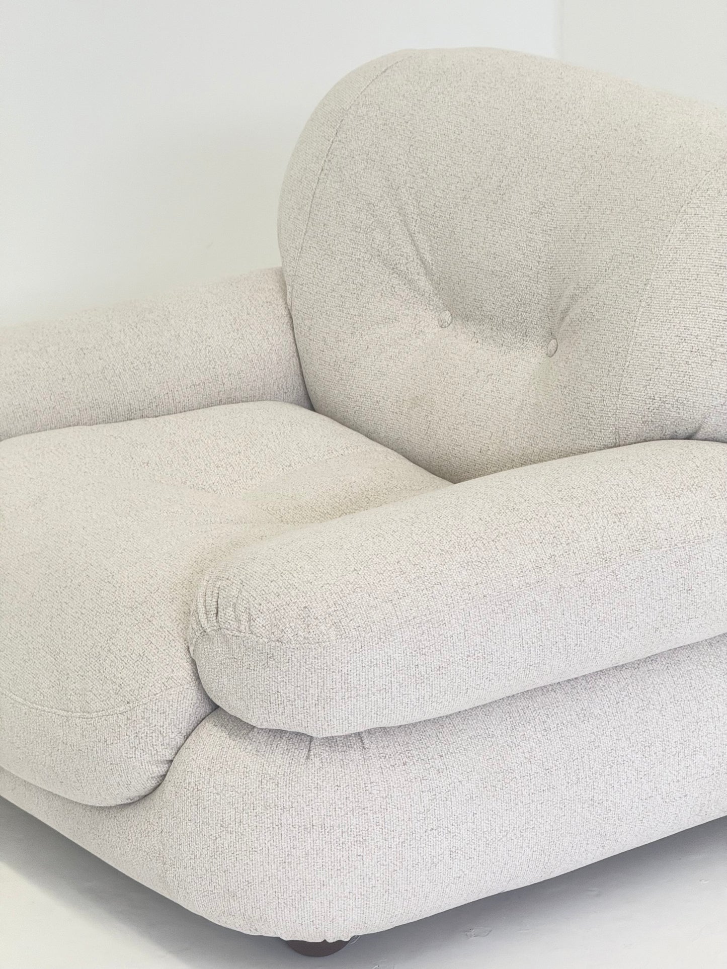 Sapporo Fauteuil van Mario Marenco voor Mobil Girgi in Crème Beige