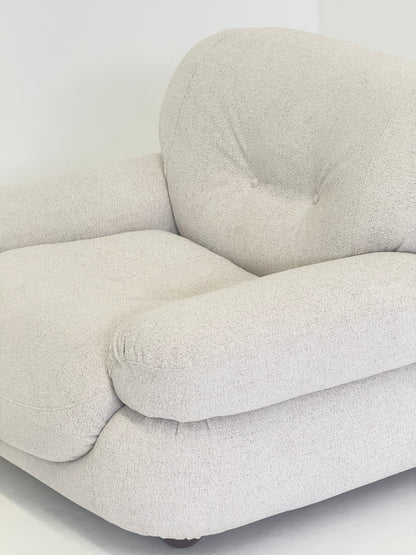 Sapporo Fauteuil van Mario Marenco voor Mobil Girgi in Crème Beige
