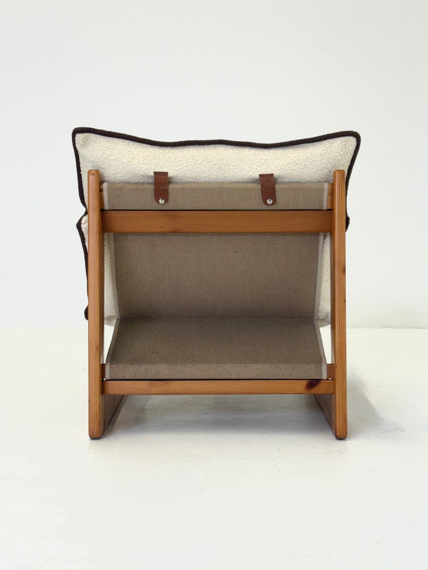 Italiaanse fauteuil van Ibisco in witte bouclé